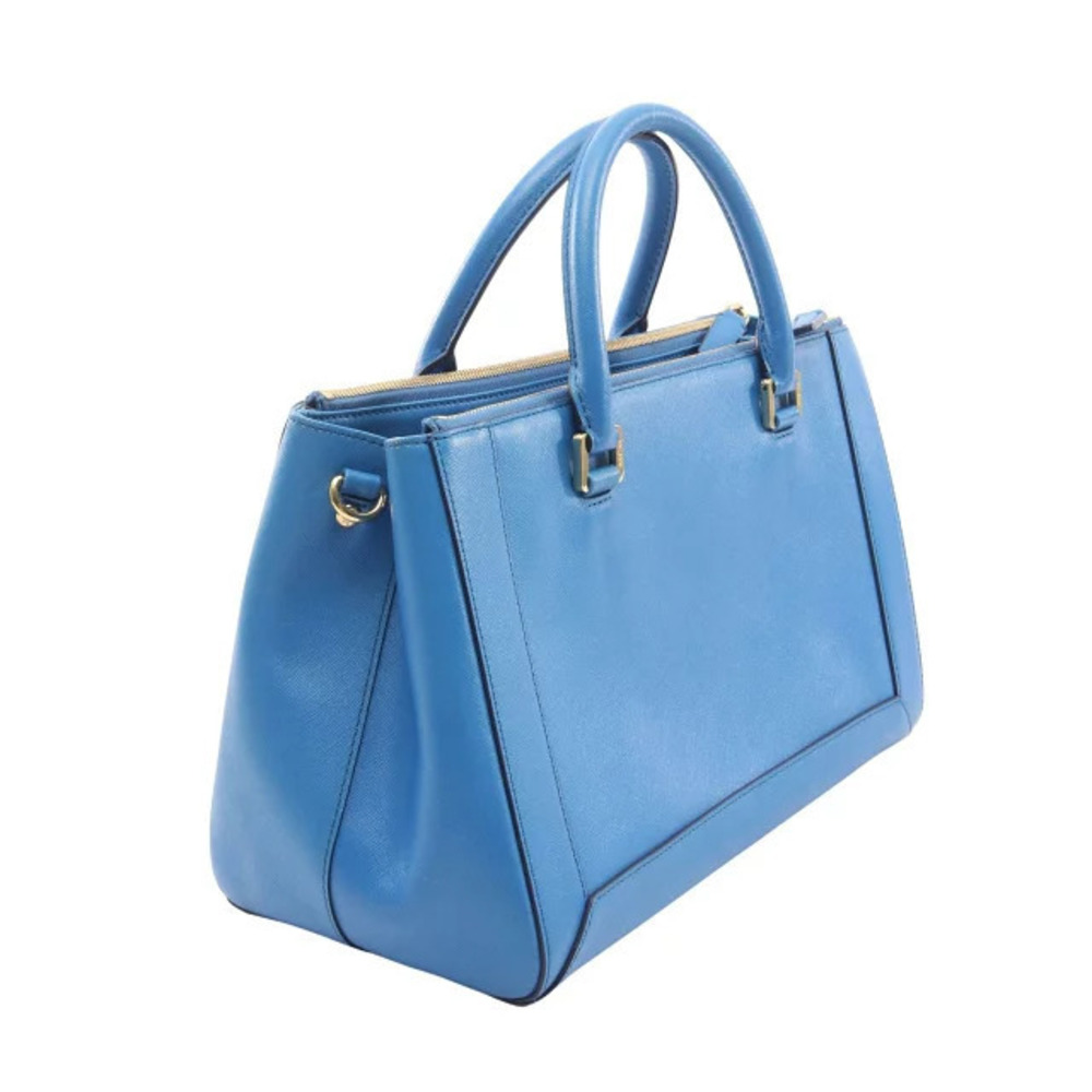 Mcm Bag Blue Handbag Leather
